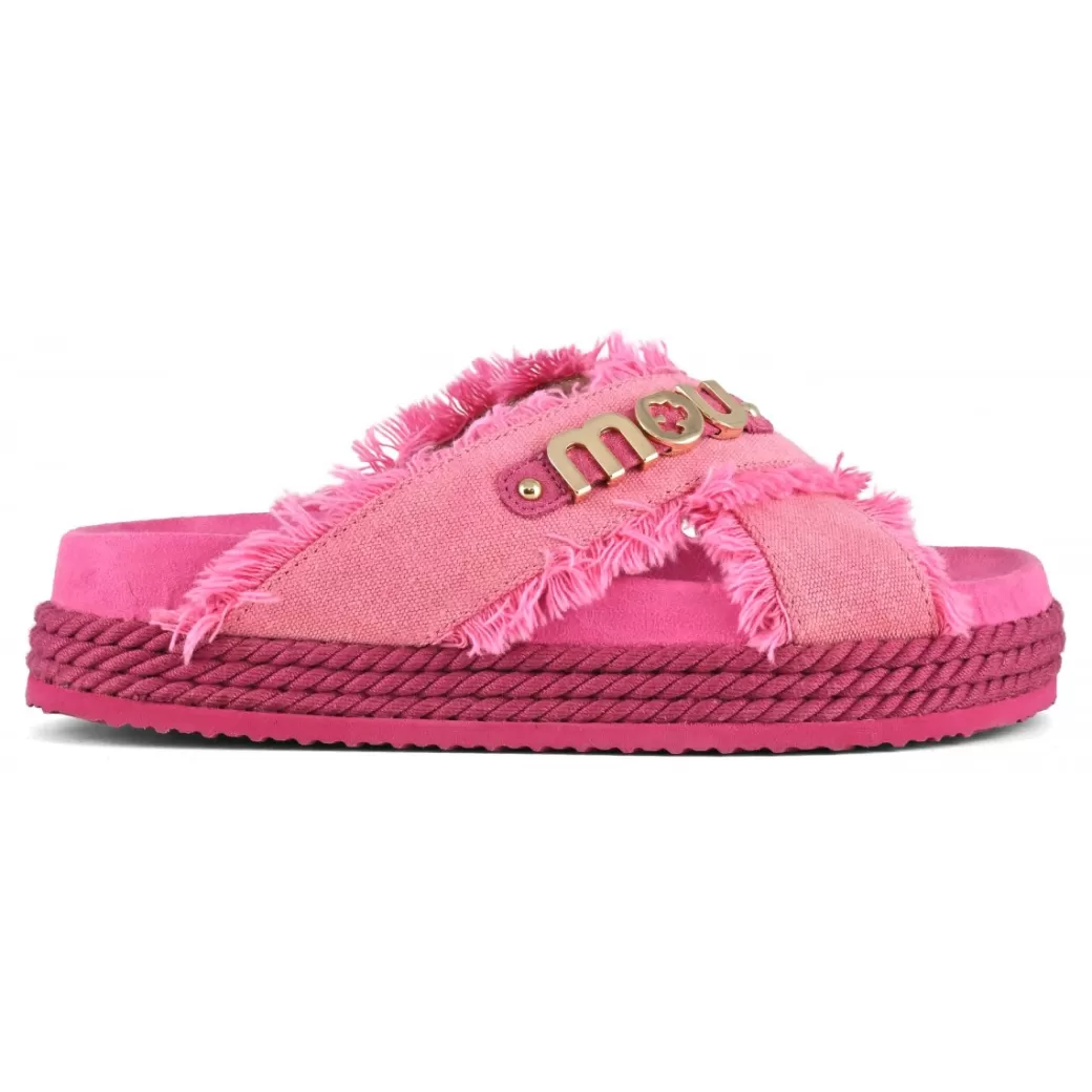 Sandali^Mou Criss-cross Rope Sandal Recycled Canvas