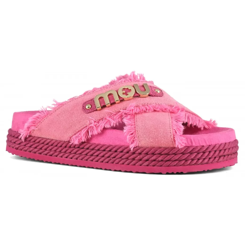 Sandali^Mou Criss-cross Rope Sandal Recycled Canvas