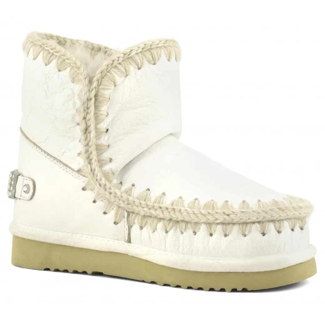 Stivaletti^Mou Eskimo 18 With Rhinestones Logo waxi white