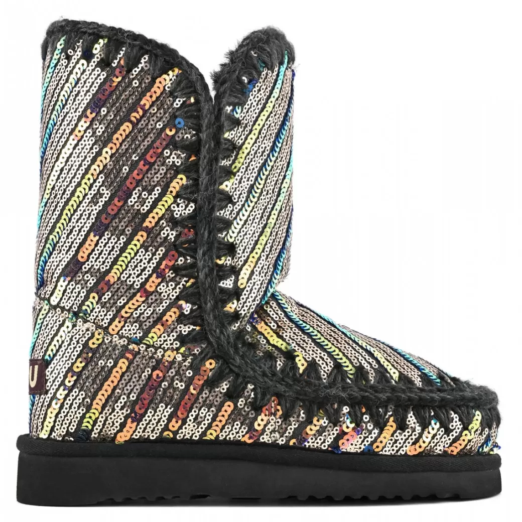 Stivaletti^Mou Eskimo 24 Stripy Sequins And Lurex sequins gold mix