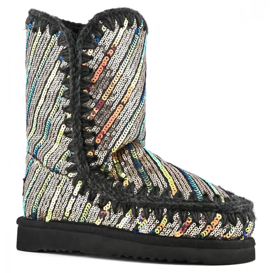 Stivaletti^Mou Eskimo 24 Stripy Sequins And Lurex sequins gold mix