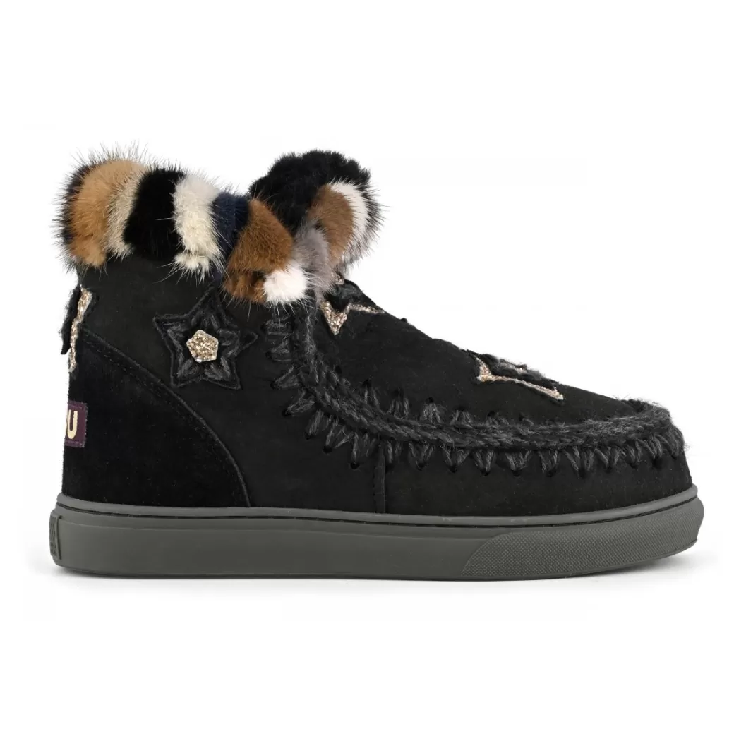 Sneakers^Mou Eskimo Sneaker Star Patches & Mink Fur Trim