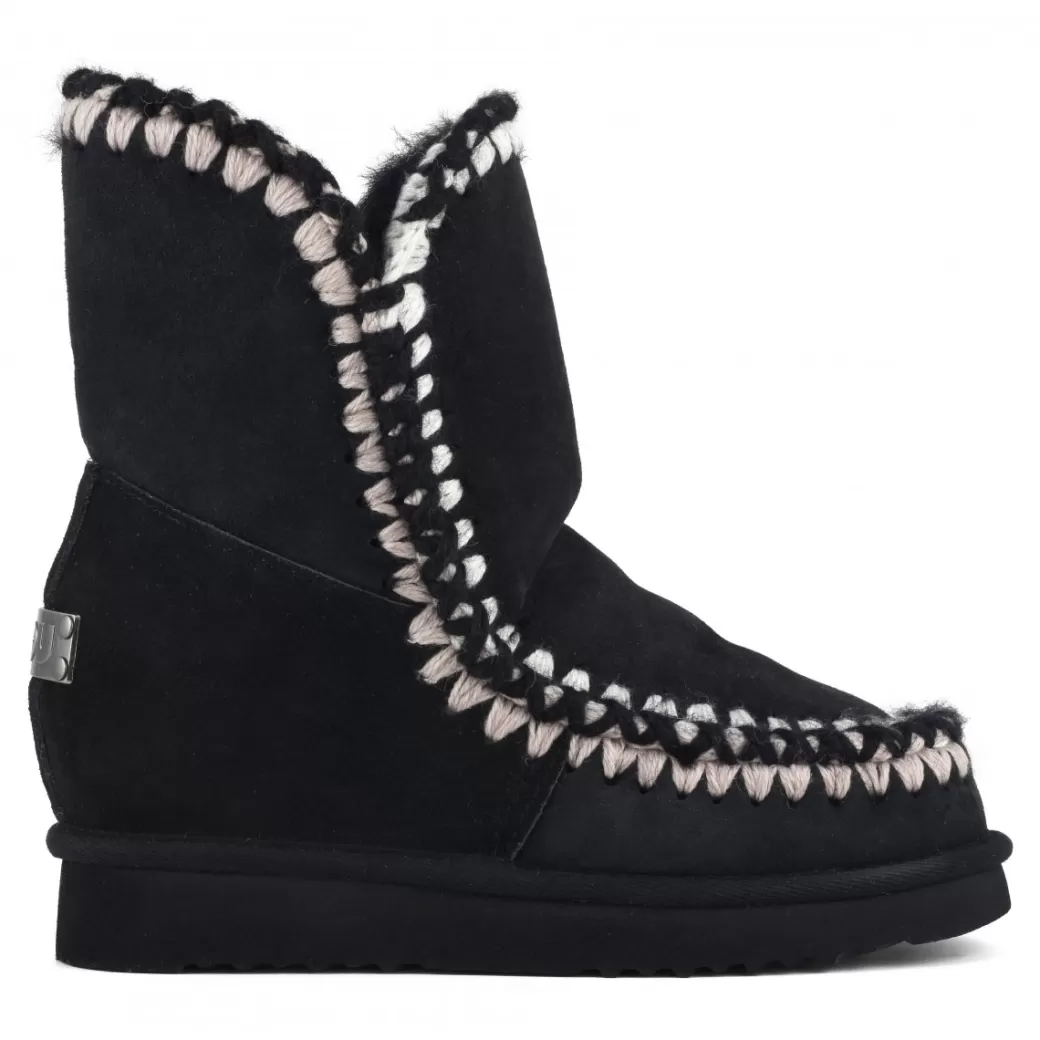 Zeppa Interna^Mou Inner Wedge Short With 3d Overstitching black