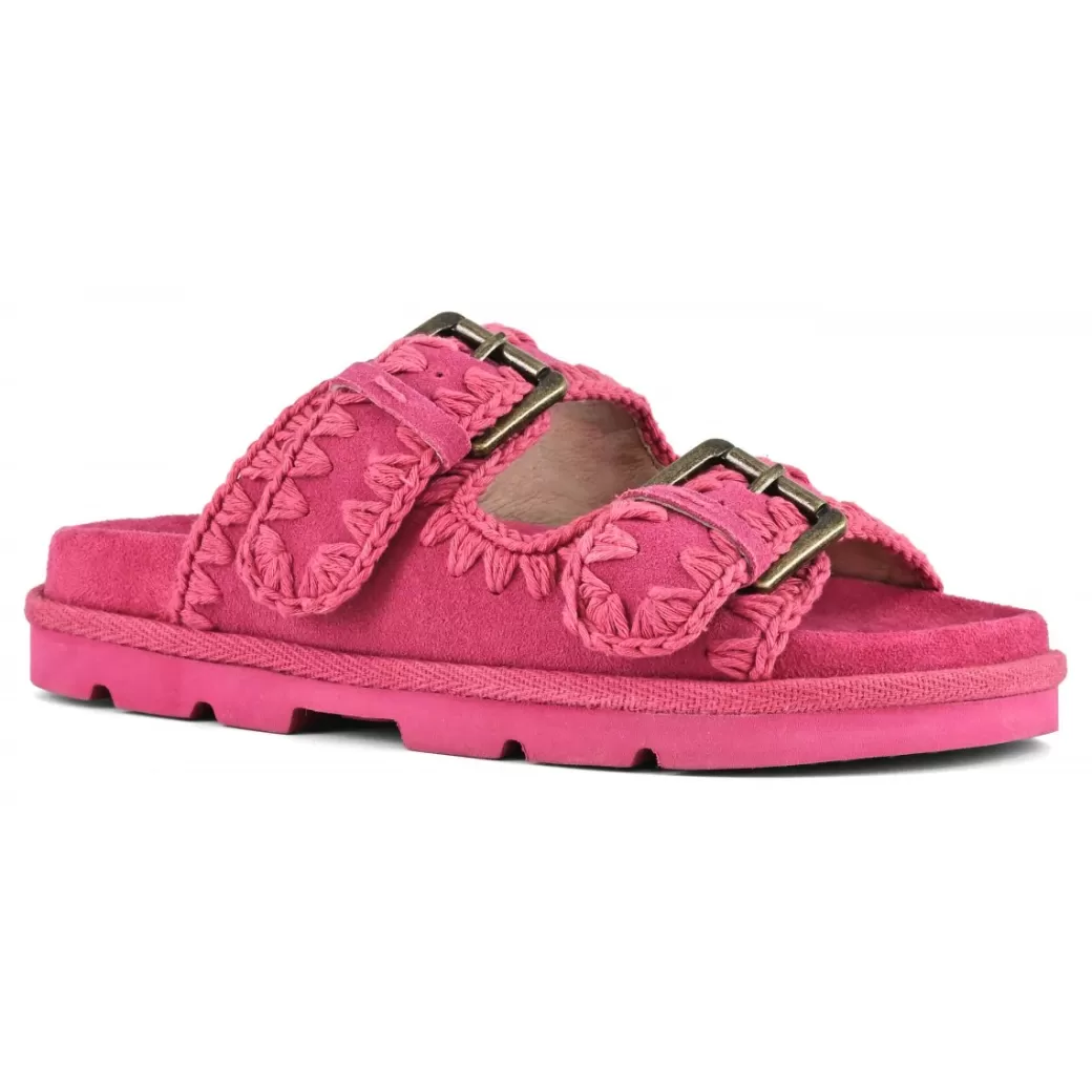 Sandali^Mou Low Bio Sandal Two Buckles Monochrome