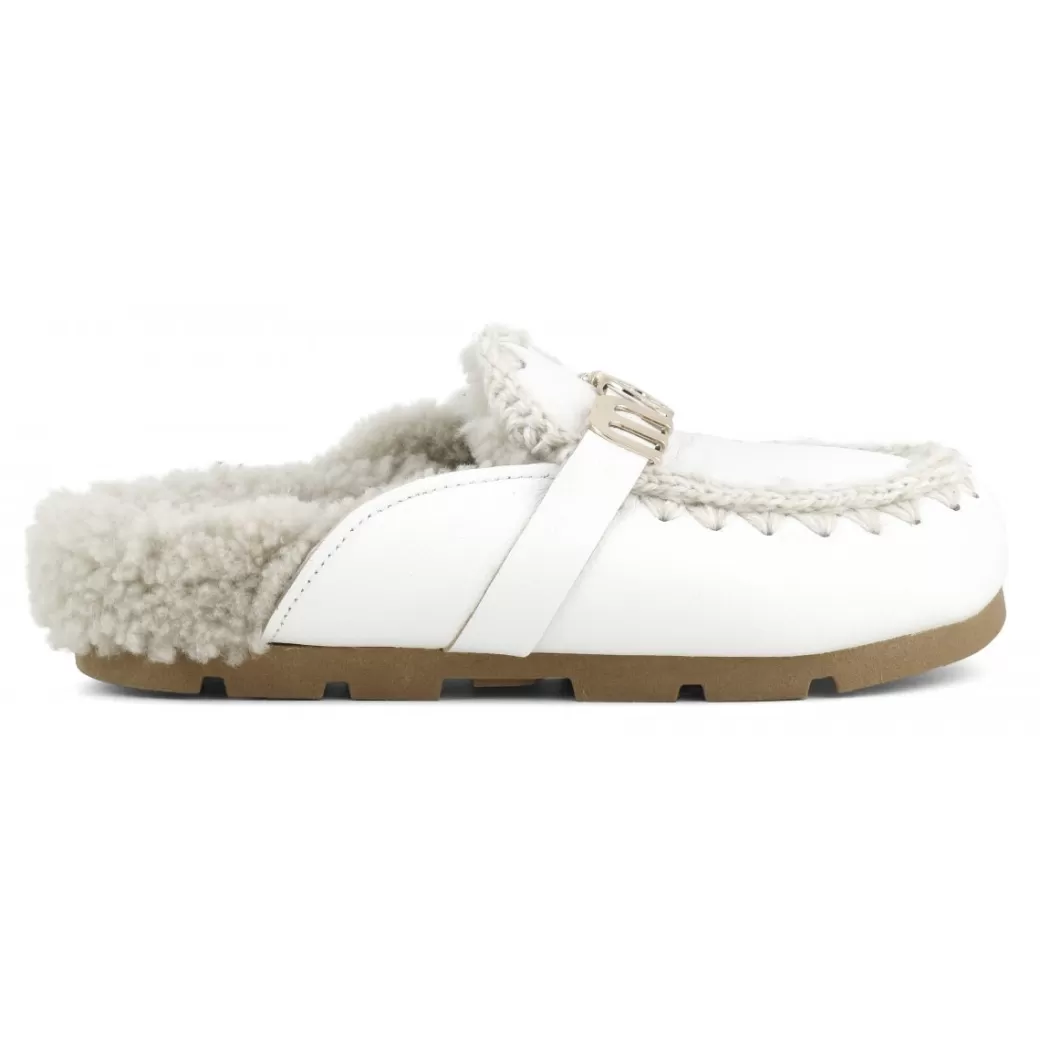 Slippers^Mou Winter Bio Slide - Big Letter Logo waxi white